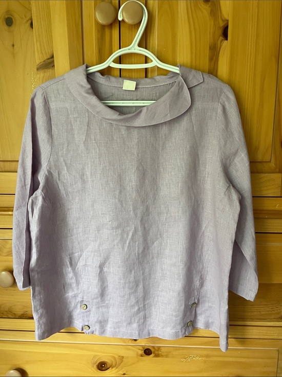 Lintico Tops - Linen/cotton blend Lintico lavender blouse